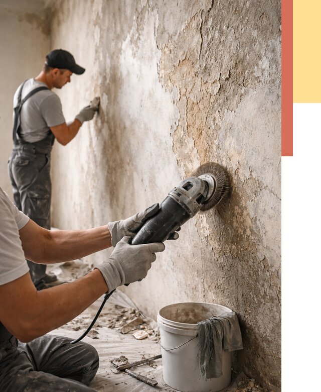 Снятие и удаление краски со стен в Ломоносове от 2151 руб. — ОТДЕЛОЧНИК-Лмн