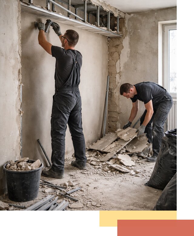 Демонтаж короба из гипсокартона в Ломоносове быстро и аккуратно