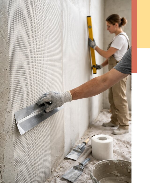 Армирование стен стеклосеткой в Ломоносове от 3278 руб. под ключ | ОТДЕЛОЧНИК-Лмн