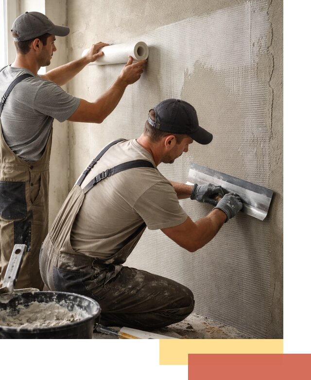 Армирование стен стеклосеткой в Ломоносове для прочной отделки