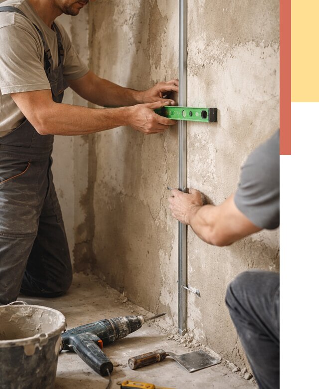 Установка штукатурных маяков в Ломоносове от 7172 руб. — быстро и недорого | ОТДЕЛОЧНИК-Лмн