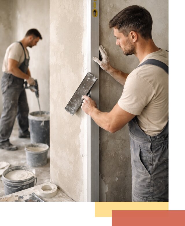 Выведение углов стен в Ломоносове: монтаж и оштукатуривание