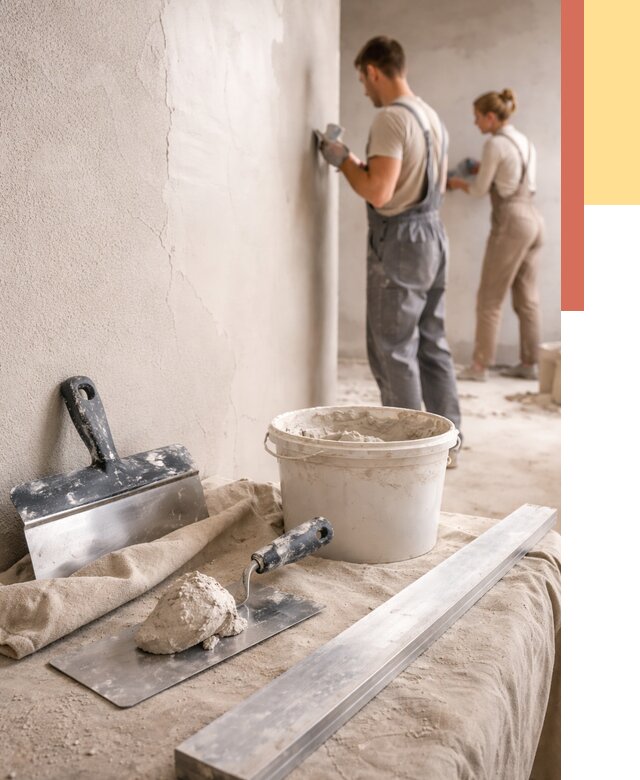 Штукатурка стен гипсовая в Ломоносове от 4610 руб/м2 — быстро и недорого | ОТДЕЛОЧНИК-Лмн