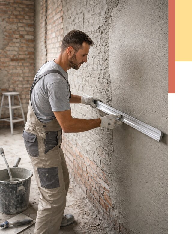 Штукатурка кирпичных стен в Ломоносове от 4610 руб/м2 — быстро и недорого | ОТДЕЛОЧНИК-Лмн