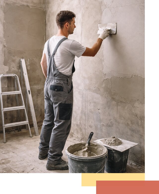 Штукатурка стен в ванной под ключ в Ломоносове