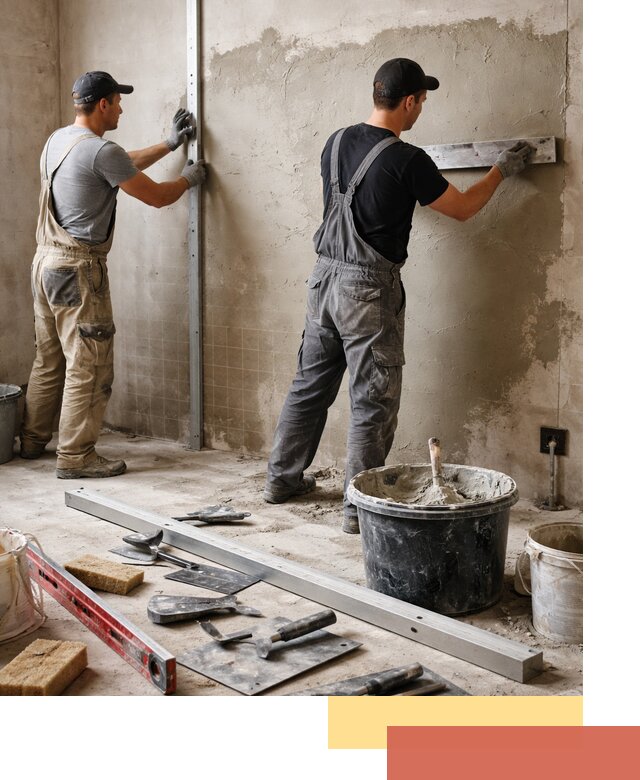 Профессиональная штукатурка стен под плитку в Ломоносове