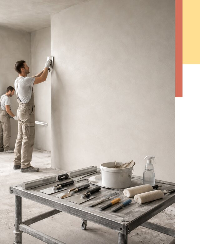 Штукатурка стен под покраску в Ломоносове от 4610 руб./м² — качественно и недорого | ОТДЕЛОЧНИК-Лмн