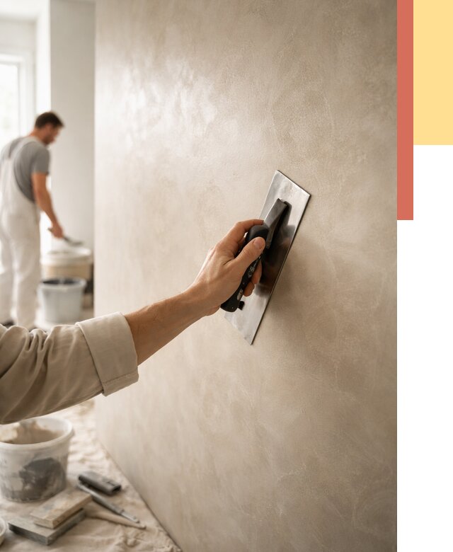 Венецианская штукатурка в Ломоносове от 3586 руб/м² — нанесение стен под ключ | ОТДЕЛОЧНИК-Лмн