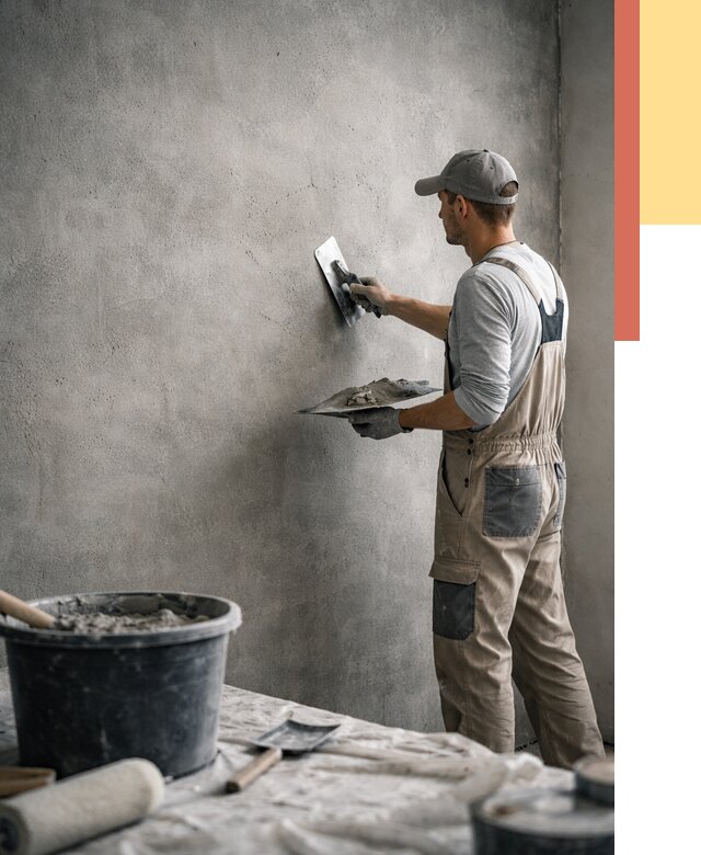 Декоративная штукатурка под бетон в Ломоносове от 2561 руб./м² — нанесение под ключ | ОТДЕЛОЧНИК-Лмн