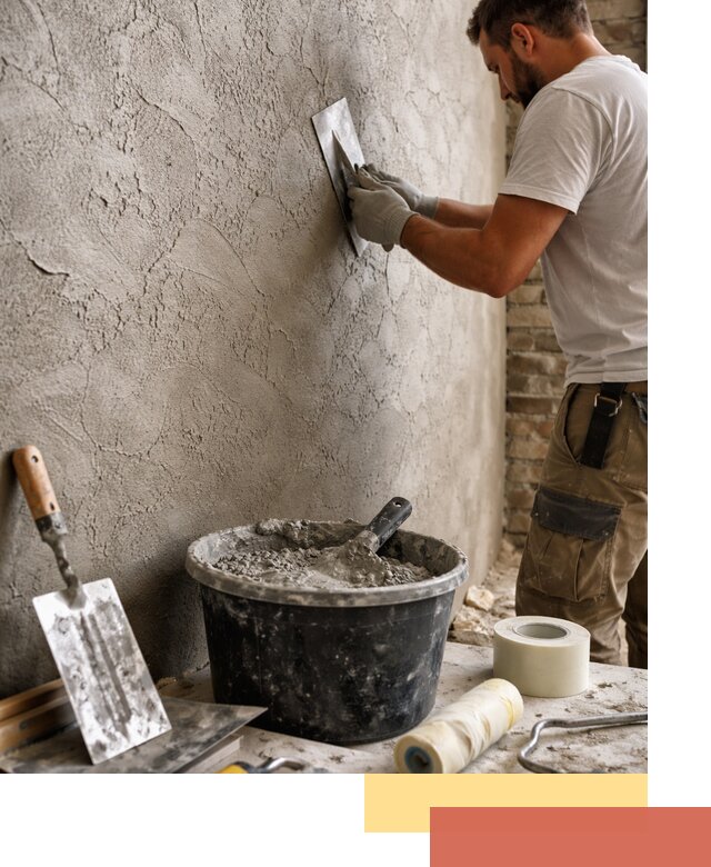 Декоративная штукатурка лофт в Ломоносове — отделка стен и потолков