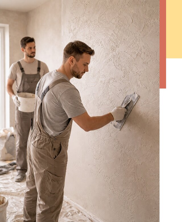 Фактурная штукатурка стен в Ломоносове от 4303 руб./м² — заказать под ключ | ОТДЕЛОЧНИК-Лмн