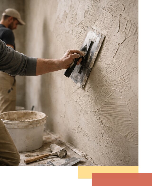 Фактурная штукатурка стен в Ломоносове — монтаж, отделка, реставрация