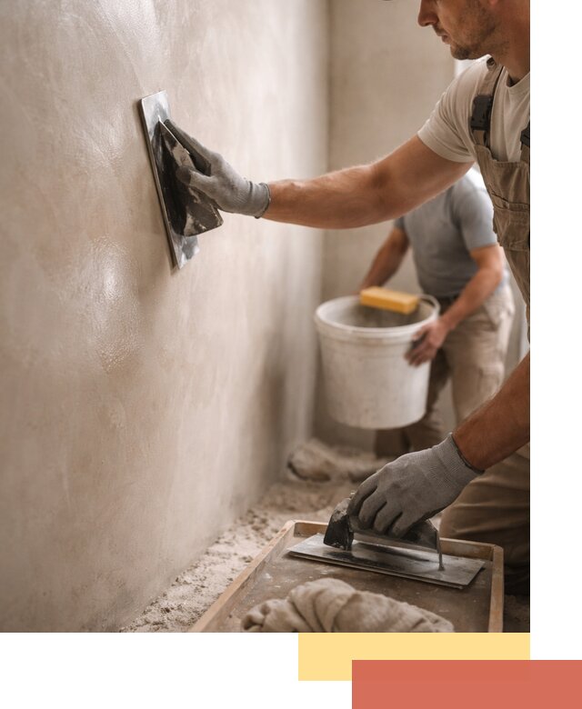 Нанесение марокканской штукатурки таделакт в Ломоносове
