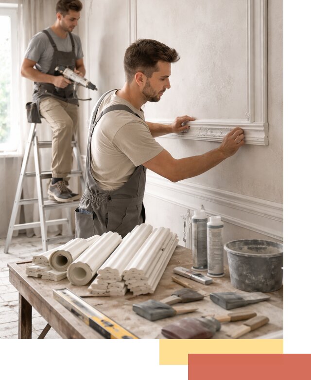 Монтаж лепнины на стены в Ломоносове профессионально и качественно