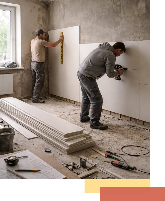 Монтаж ПВХ панелей на стены в Ломоносове качественно и быстро