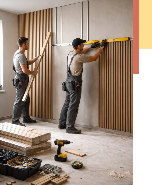 Монтаж реечных панелей на стены в Ломоносове от 1229 руб. — быстро и недорого | ОТДЕЛОЧНИК-Лмн