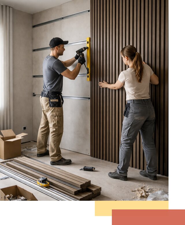 Монтаж реечных панелей на стены в Ломоносове