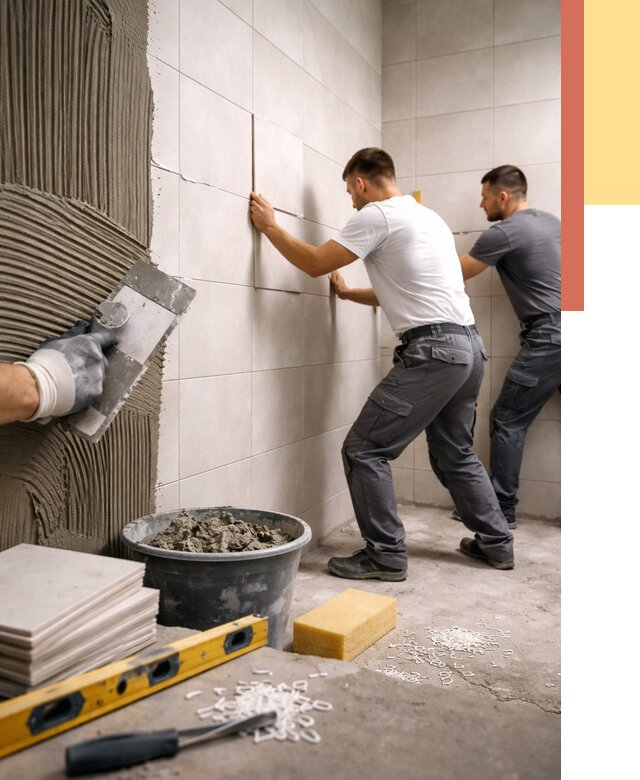 Укладка плитки на стены в Ломоносове от 871 руб. — качественно и недорого | ОТДЕЛОЧНИК-Лмн