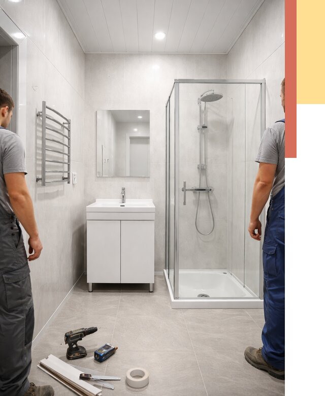 Отделка ванной комнаты панелями ПВХ в Ломоносове от 4610 руб. за м2 | ОТДЕЛОЧНИК-Лмн