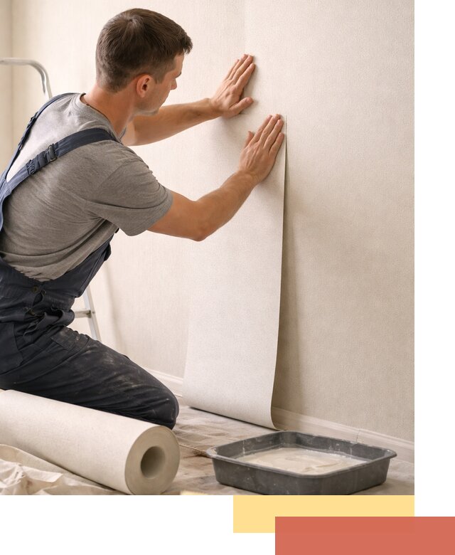 Поклейка флизелиновых обоев в Ломоносове качественно и быстро