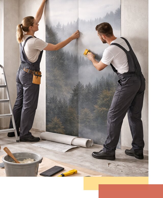 Поклейка фотообоев профессионально в Ломоносове под ключ