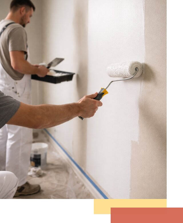 Покраска стен акриловой краской профессионально в Ломоносове