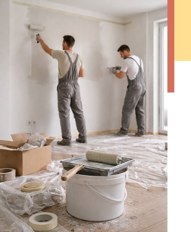 Покраска стен в квартире в Ломоносове от 2561 руб/м2 — быстро и недорого | ОТДЕЛОЧНИК-Лмн