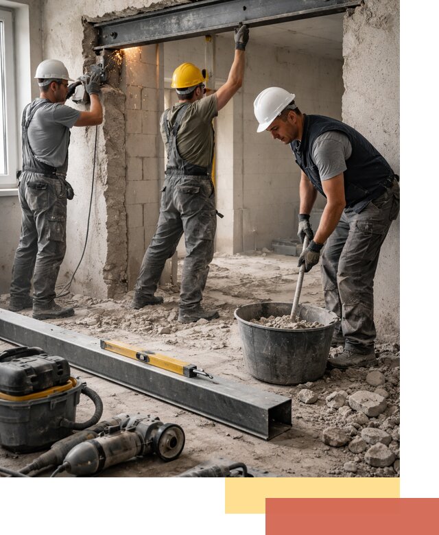 Создание проемов в стенах и несущих конструкциях в Ломоносове