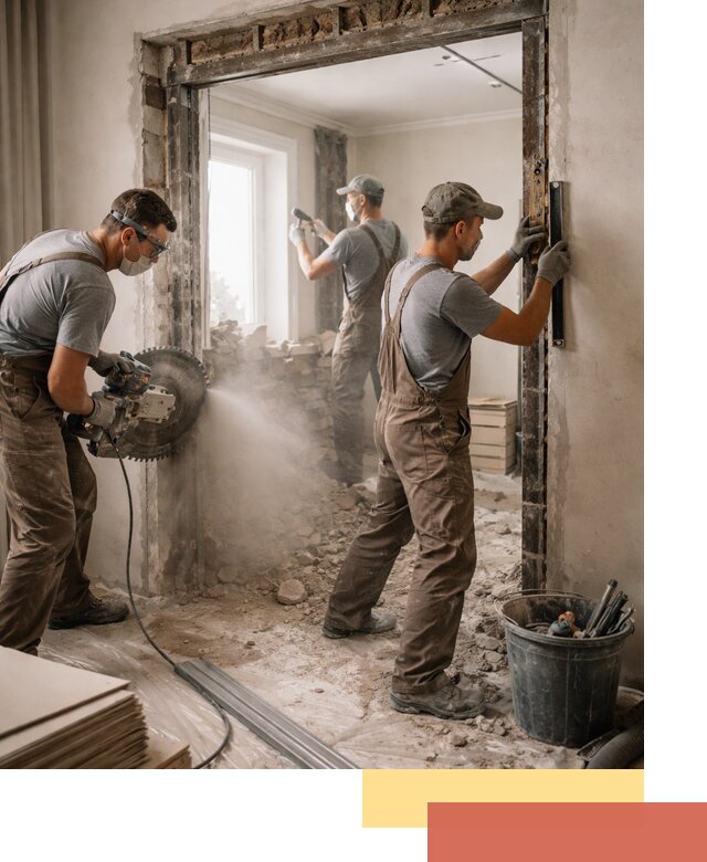 Расширение дверного проема под установку новой двери в Ломоносове