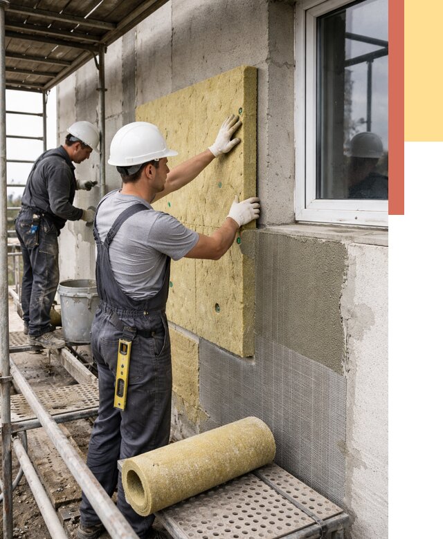Утепление стен в Ломоносове от 4405 руб. под ключ — быстро и недорого | ОТДЕЛОЧНИК-Лмн