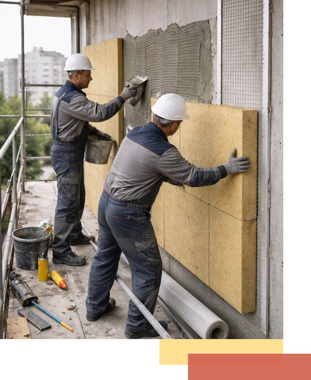 Утепление стен зданий и домов в Ломоносове качественно и надежно