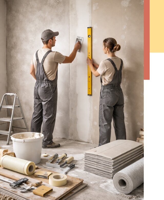 Отделка стен в Ломоносове от 1537 руб/м² — недорого, быстро, под ключ | ОТДЕЛОЧНИК-Лмн