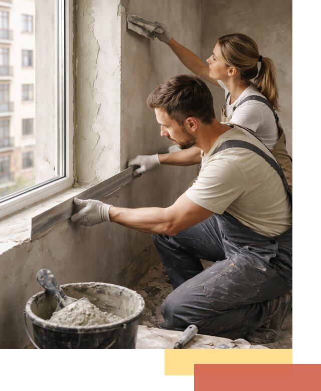 Штукатурка откосов дверей и окон профессионально в Ломоносове