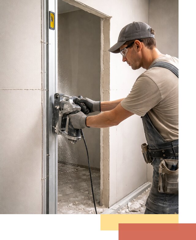 Устройство дверного проема в перегородке в Ломоносове