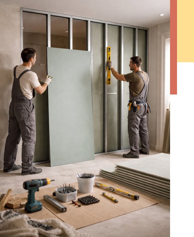 Перегородка из влагостойкого гипсокартона в Ломоносове от 4918 руб. — монтаж под ключ | ОТДЕЛОЧНИК-Лмн