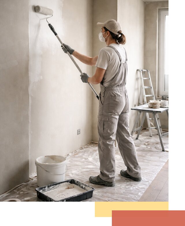 Покраска перегородок из гипсокартона в Ломоносове качественно и недорого