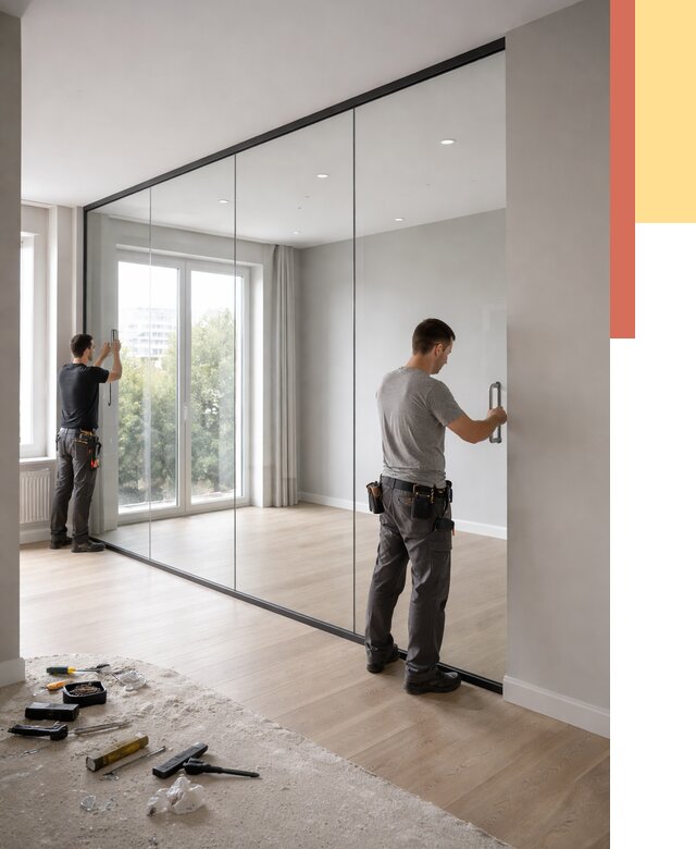 Изготовление стеклянных перегородок в Ломоносове от 12653 руб. под ключ | ОТДЕЛОЧНИК-Лмн