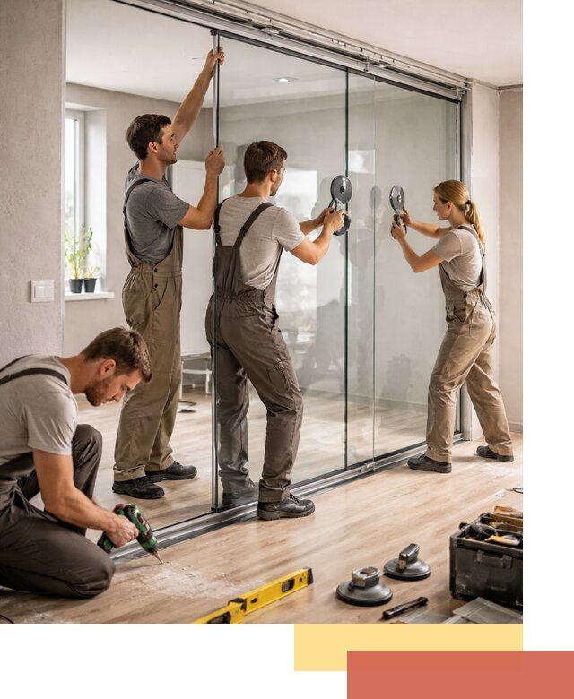 Изготовление стеклянных перегородок на заказ в Ломоносове