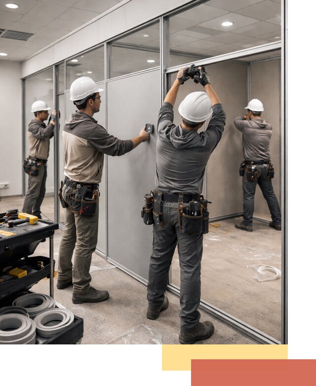 Мобильные офисные перегородки под ключ в Ломоносове