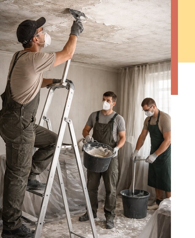 Удаление побелки с потолка в Ломоносове от 2561 руб. быстро и недорого | ОТДЕЛОЧНИК-Лмн