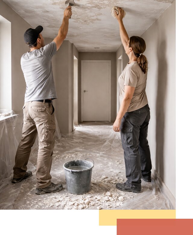 Удаление побелки с потолка в Ломоносове — быстро и аккуратно