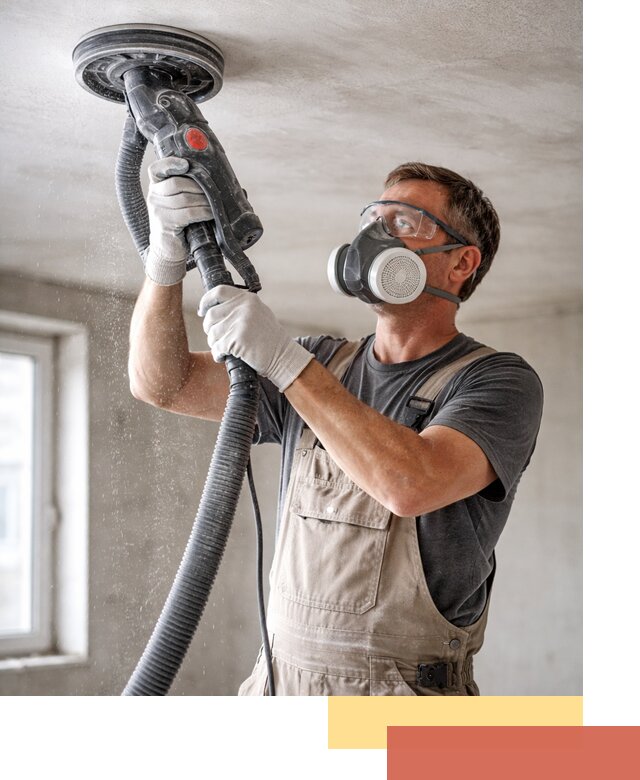 Шлифовка потолка в Ломоносове — качественная подготовка под отделку