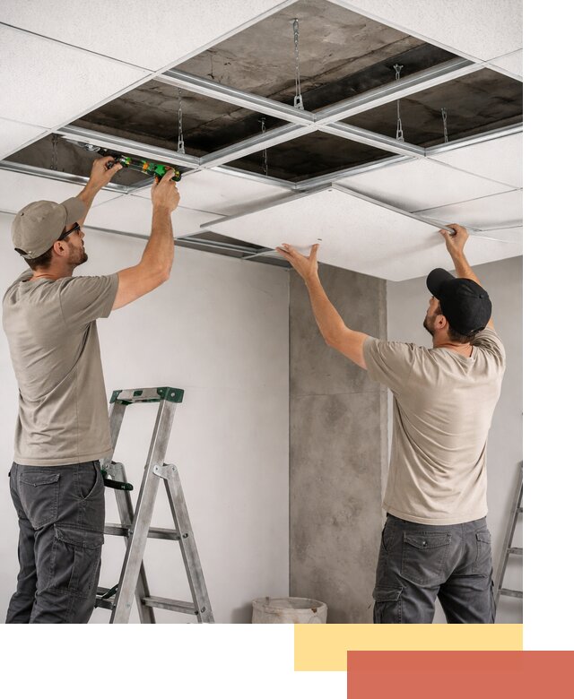 Монтаж потолка Армстронг под ключ в Ломоносове