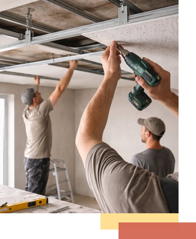 Монтаж акустического потолка в Ломоносове под ключ