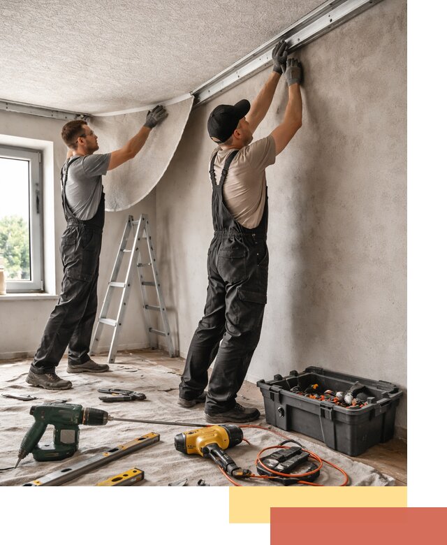 Монтаж фактурного натяжного потолка в Ломоносове качественно и быстро