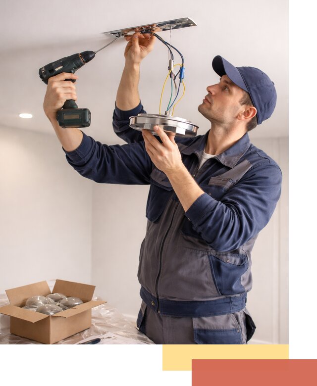 Установка люстры в натяжной потолок в Ломоносове