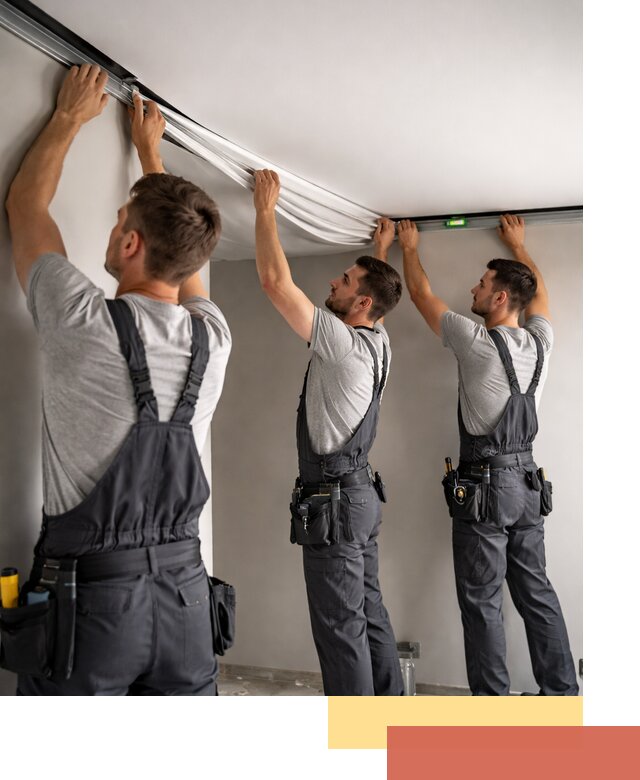 Теневые натяжные потолки в Ломоносове: монтаж и отделка быстро и качественно