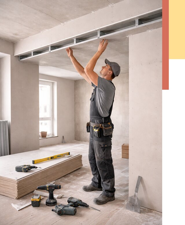 Потолок из гипсокартона с нишей в Ломоносове от 1281 руб. под ключ | ОТДЕЛОЧНИК-Лмн