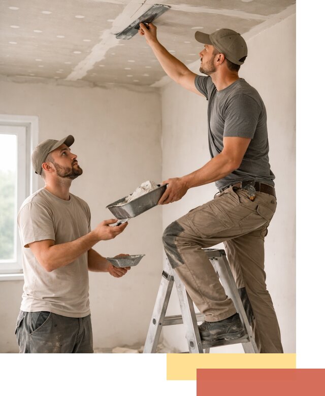 Шпаклевка потолка из гипсокартона в Ломоносове качественно и быстро