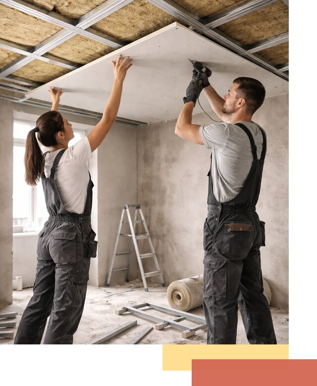 Звукоизоляция потолка из ГКЛ в Ломоносове профессионально и надежно